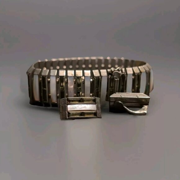 Vintage Demi Parure Art Deco Bracelet Set by DoSo - Picture 1 of 9